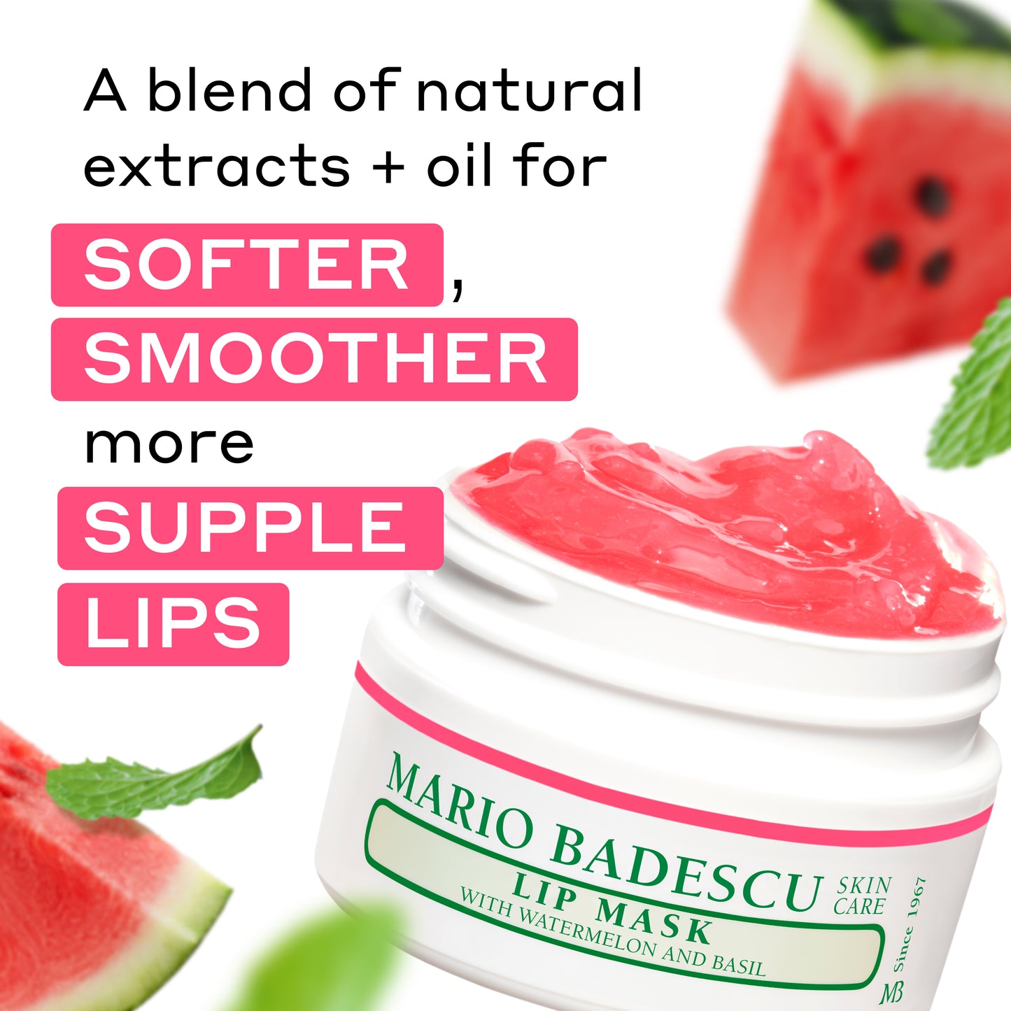 Lip Mask with Watermelon and Basil